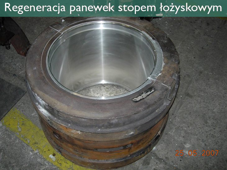regeneracja panewek stopem ozyskowym